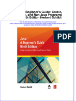 Java: A Beginner's Guide: Create, Compile, and Run Java Programs Today 9th Edition Herbert Schildt Full Chapter Instant Download