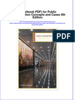 Full Download (Etextbook PDF) For Public Administration Concepts and Cases 9th Edition File PDF All Chapter On 2024