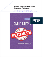 Full Download USMLE Step 2 Secrets 5th Edition Theodore O'Connell File PDF All Chapter On 2024