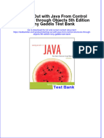 Full Download Starting Out With Java From Control Structures Through Objects 5th Edition Tony Gaddis Test Bank All Chapter 2024 PDF