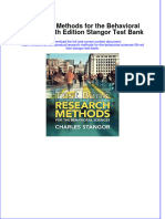 Research Methods For The Behavioral Sciences 5th Edition Stangor Test Bank All Chapters