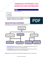 6 Types of Commercial Enterprises Sole Traders, Cooperatives and Partnerships