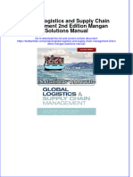 Global Logistics and Supply Chain Management 2nd Edition Mangan Solutions Manual All Chapters