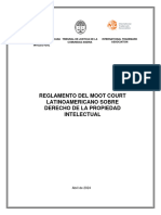 Reglamento Del Moot Court Sobre Derecho de La PI 2024 Cuarta Edicion. VF