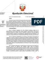 Resolución Directoral: Visto