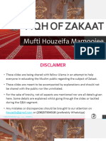 FIQH OF ZAKAAT - Mufti Houzeifa Mamoojee