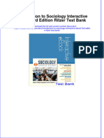 (Download PDF) Introduction To Sociology Interactive Ebook 3rd Edition Ritzer Test Bank Full Chapter