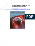 (Download PDF) Management Information Systems 10th Edition Obrien Test Bank Full Chapter