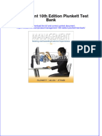 (Download PDF) Management 10th Edition Plunkett Test Bank Full Chapter