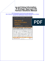 (Download PDF) Managing and Using Information Systems A Strategic Approach 6th Edition Pearlson Solutions Manual Full Chapter