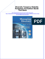 (Download PDF) Managing Diversity Toward A Globally Inclusive Workplace 3rd Edition Barak Test Bank Full Chapter