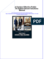 Instant Download PDF Cutlip and Centers Effective Public Relations 11th Edition Broom Solutions Manual Full Chapter