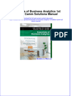 Instant Download PDF Essentials of Business Analytics 1st Edition Camm Solutions Manual Full Chapter