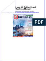 Instant Download PDF M Business 5th Edition Ferrell Solutions Manual Full Chapter