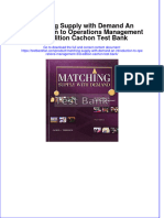 (Download PDF) Matching Supply With Demand An Introduction To Operations Management 3rd Edition Cachon Test Bank Full Chapter