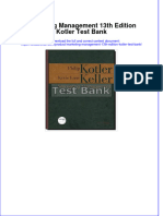 (Download PDF) Marketing Management 13th Edition Kotler Test Bank Full Chapter