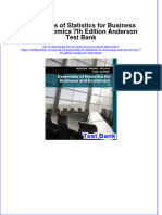 Instant Download PDF Essentials of Statistics For Business and Economics 7th Edition Anderson Test Bank Full Chapter