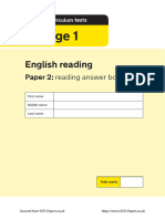 ks1 English 2016 Reading Paper 2 Answer Booklet