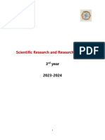 Sceintific Research and Research Method - 3rd Year 2 - 231013 - 152944