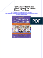 (Download PDF) Mosby S Pharmacy Technician Principles and Practice 3rd Edition Hopper Test Bank Full Chapter