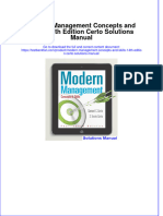 Instant Download PDF Modern Management Concepts and Skills 14th Edition Certo Solutions Manual Full Chapter