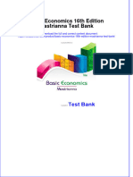 Instant Download PDF Basic Economics 16th Edition Mastrianna Test Bank Full Chapter