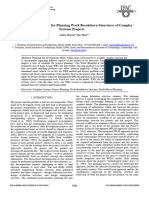 A Model-Based Approach For Planning Work Breakdown Structures of Complex Systems Projects