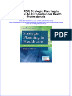 Full Download PDF of (Ebook PDF) Strategic Planning in Healthcare: An Introduction For Health Professionals All Chapter