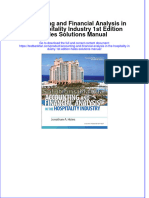 (Download PDF) Accounting and Financial Analysis in The Hospitality Industry 1st Edition Hales Solutions Manual Full Chapter