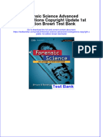 Instant Download PDF Forensic Science Advanced Investigations Copyright Update 1st Edition Brown Test Bank Full Chapter