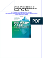 (Download PDF) Primary Care Art and Science of Advanced Practice Nursing 4th Edition Dunphy Test Bank Full Chapter