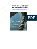 Full Download PDF of (Ebook PDF) The Law of Public Communication 10th Edition All Chapter