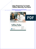 (Download PDF) Selling Today Partnering To Create Value 14th Edition Manning Test Bank Full Chapter