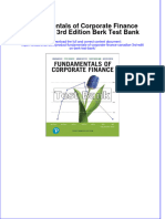 (Download PDF) Fundamentals of Corporate Finance Canadian 3rd Edition Berk Test Bank Full Chapter