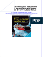 (Download PDF) Bensons Microbiological Applications Laboratory Manual Complete Version 14th Edition Brown Solutions Manual Full Chapter