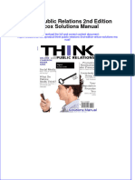 (Download PDF) THINK Public Relations 2nd Edition Wilcox Solutions Manual Full Chapter