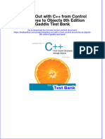 Instant Download PDF Starting Out With C++ From Control Structures To Objects 8th Edition Gaddis Test Bank Full Chapter