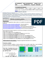 Taller 2 Productos y Cocientes Notables. IIP 8º