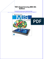 Full Download PDF of (Ebook PDF) Experiencing MIS 9th Edition All Chapter