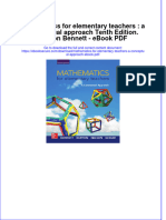 (Ebook PDF) Mathematics For Elementary Teachers: A Conceptual Approach Tenth Edition. Edition Bennett - Ebook PDF All Chapter