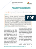 Enhancing Grammar Competence of The Senior Secondary Students Through Communicative Language Teaching (CLT)