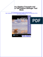 Instant Download PDF Elementary Algebra Concepts and Applications 10th Edition Bittinger Test Bank Full Chapter