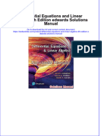 (Download PDF) Differential Equations and Linear Algebra 4th Edition Edwards Solutions Manual Full Chapter