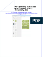 Full Download PDF of (Original PDF) Teaching Humanities and Social Sciences History, Geography, Eco All Chapter