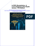 Full Download PDF of (Ebook PDF) Biostatistics: A Foundation For Analysis in The Health Sciences, 11th Edition All Chapter