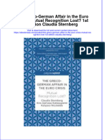 The Greco German Affair in The Euro Crisis Mutual Recognition Lost 1St Edition Claudia Sternberg Full Chapter PDF