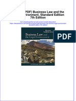 Full Download PDF of (Original PDF) Business Law and The Legal Environment, Standard Edition 7th Edition All Chapter