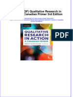 Full Download PDF of (Ebook PDF) Qualitative Research in Action: A Canadian Primer 3rd Edition All Chapter