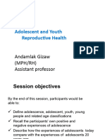 Lecture VI - Adolescent RH