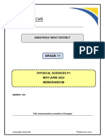 Physical Sciences June 2024 Marking Guidelines - Grade 11